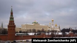 نمایی از کاخ کرملین در مسکو
