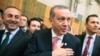 Президент Турции Реджеп Эрдоган и министр иностранных дел Мевлют Чаушоглу