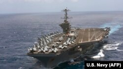 The aircraft carrier U.S.S. Harry S. Truman transits the Atlantic Ocean. (file photo)