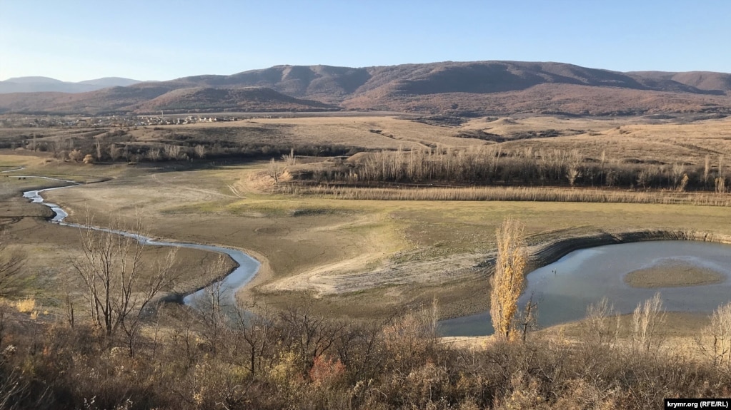 Белогорское водохранилище, ноябрь 2019 года