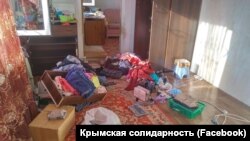 Последствия обыска у Исмета Ибрагимова в Курцах Симферопольского района 7 июля 2020 года