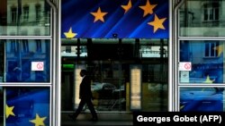 Intrarea în sediul Comisiei Europene