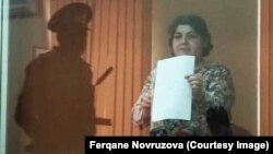 Азербайджанская журналистка Хадиджа Исмаилова на суде по ее делу. Баку, 15 октября 2016 года.