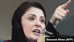 مریم نواز شریف په کوټه کې د حکومت ضد غونډې ته د وینا پر مهال. ۲۰۱۹، ۲۵جولای