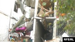 Газдың жарылуынан қираған ғимарат. Көрнекі сурет.