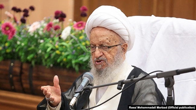 Hardline grand ayatollah Naser Makarem Shirazi, on May 26, 2018.