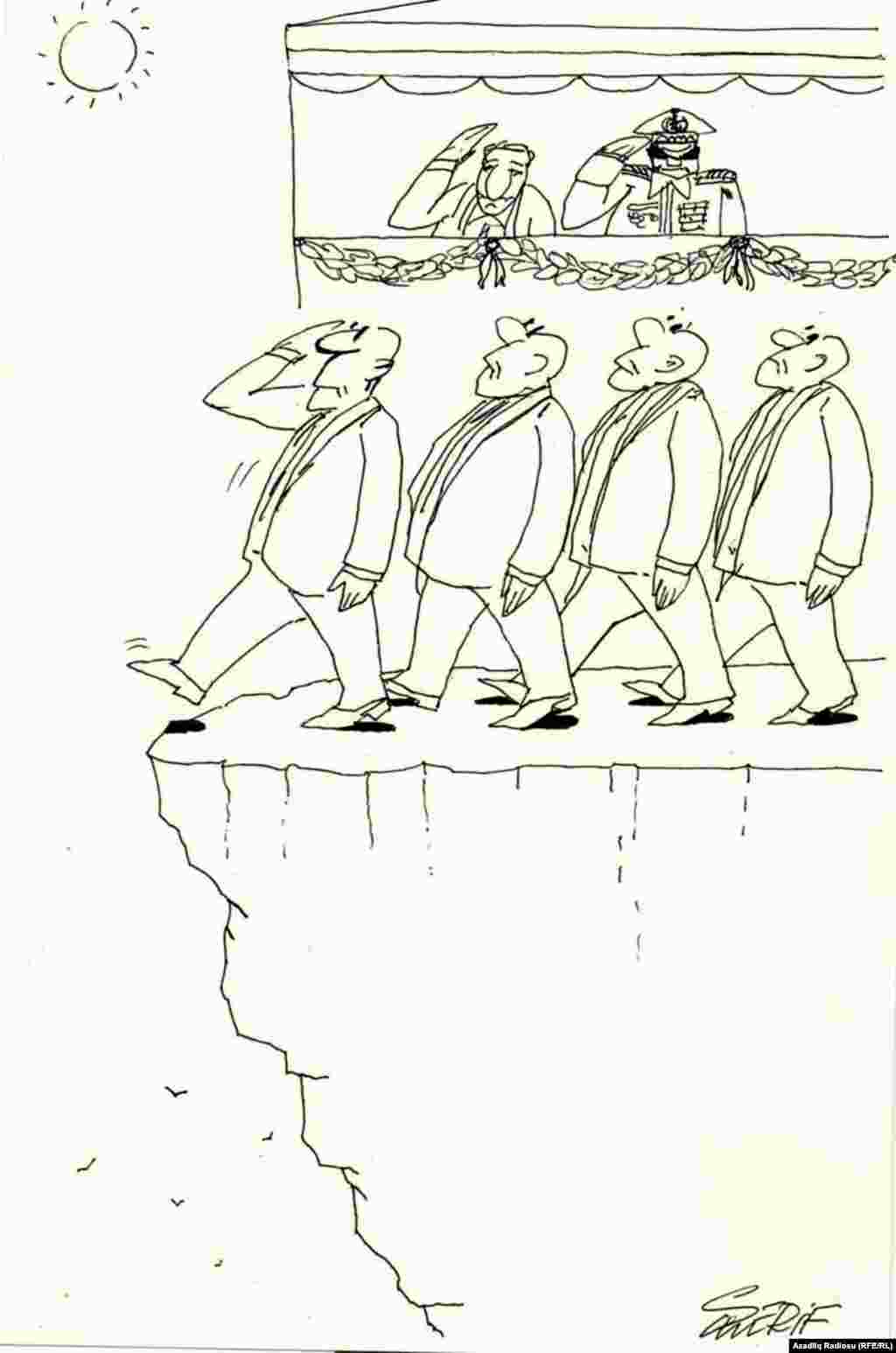 "Парад", азербайджанский карикатурист Рашид Шериф