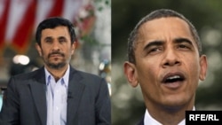 Иран президенті Махмуд Ахмединежад (сол жақта) пен АҚШ президенті Барак Обама