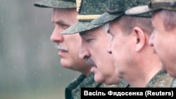 Аляксандар Лукашэнка на вучэньнях «Захад-2017»