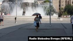 Summer and hot weather in Skopje