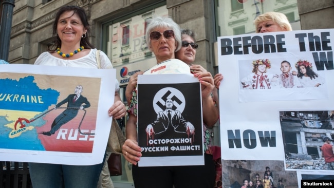 Протест в Італії проти агресії Росії щодо України. Мілан, 9 червня 2015 року
