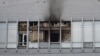 Здание, где располагается телеканал "Интер", после нападения и поджога, 4 сентября 2016