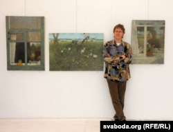 Сяргей Пісарэнка са сваімі працамі «Акно», «Пара квецені», «У сярэдзіне лета»