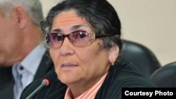 Кандидат в президенты Таджикистана Ойнихол Бобоназарова.