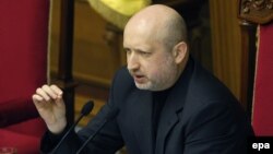 Ukraina prezidenti vakolatlarini vaqtincha qabul qilib olgan parlament raisi Aleksandr Turchinov.