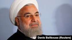 Iranian President Hassan Rohani in Bern, Switzerland, on July 3