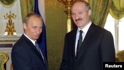 Путин и Лукашенко в марте 2002