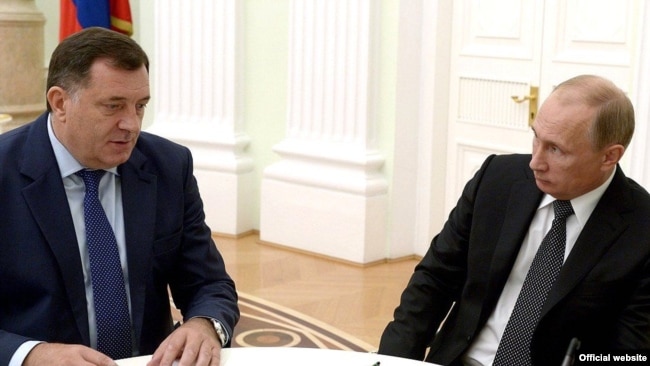 "Dodik od svih aktera najviše zavisan od Rusije": Milorad Dodik i Vladimir Putin