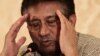 Pakistan -- Pervez Musharraf gestures during a press conference in Karachi, March 27, 2013