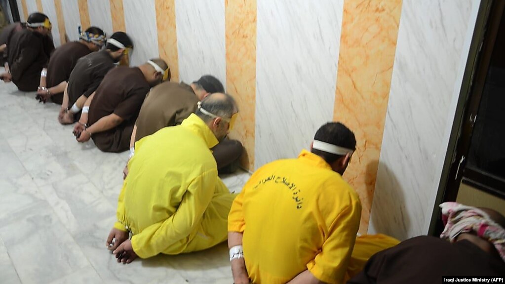 گروهی از افراد قبلی که در عراق به جرم «تروریسم» حکم اعدام دریافت کردند