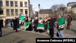 Чеченцы в Бельгии проводят публичную акцию (архивное фото)
