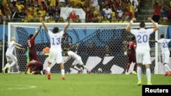 Pamje kur Shtetet e Bashkuara shënuan gol kundër Portugalisë në ndeshjen e cila përfundoi me rezulatat 2:2