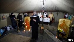 Молитовний намет на майдані Незалежності
