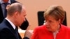 Владимир Путин и Ангела Меркель на саммите G20 в Гамбурге, июль 2017 года