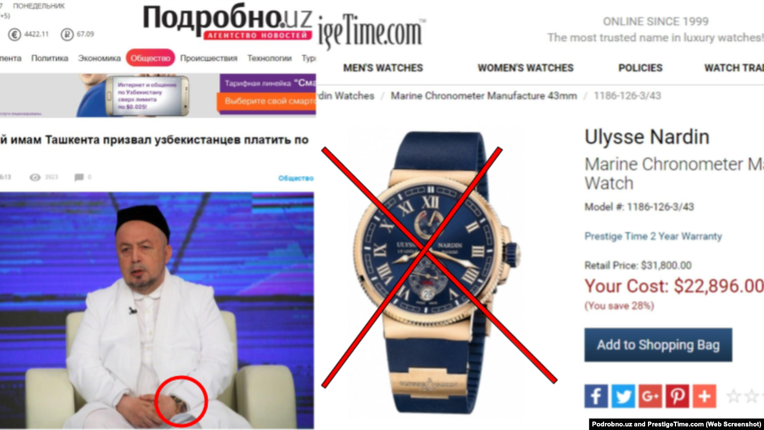 Ижтимоий тармоқларда тарқалган Анвар қори соати
