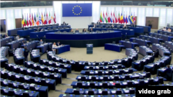 Parlamentul European în cursul ședinței de dezbatere a situației din Moldova