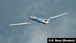 U.S. officials initially said a Navy MQ-4C Triton drone (pictured) had been downed by Iran, but later said it was a RQ-4A Global Hawk. (file photo)