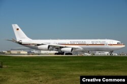 Самолет Airbus A340 канцлера Германии Ангелы Меркель. 2014 год.