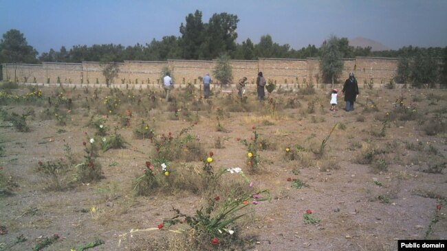 Undated photo of Khavaran cemetery south of Tehran, with unmarked graves of political prisoners killed in mass executions in 1988.