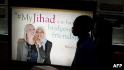 An advertisement for the MyJihad campaign in Washington, D.C. 