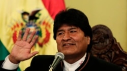 Президент Боливии Эво Моралес на пресс-конференции в президентском дворце. 13 октября 2014 года