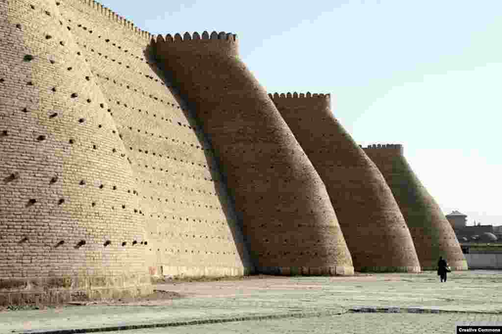 Bukhara's massive Ark fortress, which was built in the fifth century