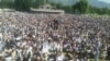 FILE: A protests in Swat to protest against the grave human rights abuses in the region. 