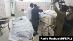 The body alleged to be that of Mullah Akhtar Mansur is shown in a hospital in Quetta, in Pakistan's Balochistan Province.