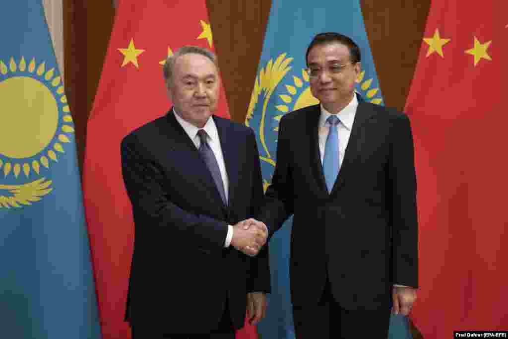 Назарбаев встретился также с премьер-министром Китая Ли Кэцяном.