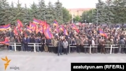 Митинг «тройки» в Гюмри, 8 октября 2014 г.