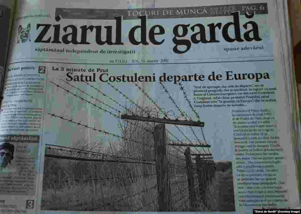 &quot;Ziarul de Gardă&quot;, 15 martie 2007, aderarea României la UE şi sârma ghimpată de la Prut