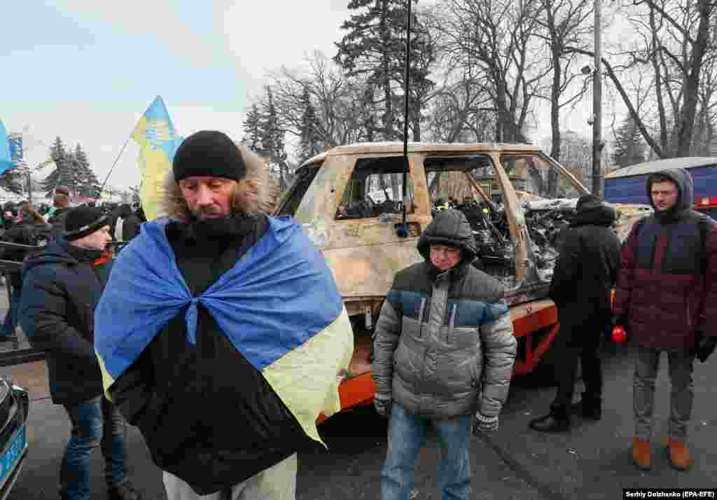 Акція протесту водіїв на &laquo;єврономерах&raquo; у Києві, 20 листопада 2018 року. Більше про це:&nbsp;Рішення по &laquo;євробляхах&raquo;: що ухвалив парламент