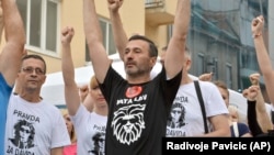 Davor Dragičević, otac Davida Dragičevića na jednom od protesta