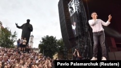 Svjatoslav Vakarčuk na predizbornom skupu i koncertu u Lavovu, 18. juna