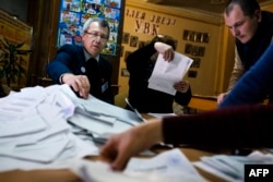 Подсчет голосов в Донецке
