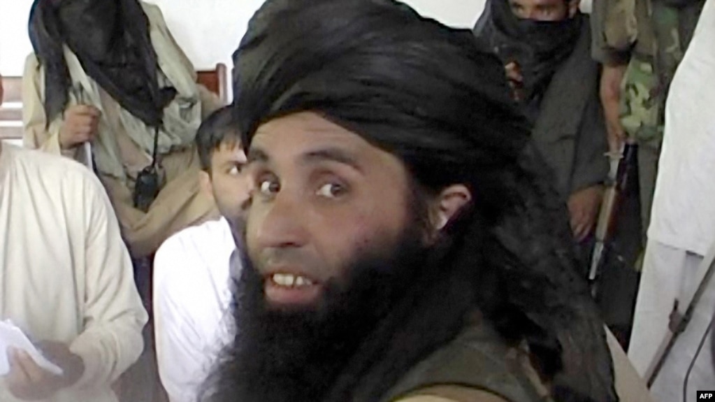 A video grab of Pakistani Taliban commander Maulana Fazlullah in 2015.