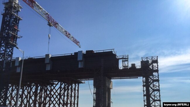 Строительство Керченского моста, май 2018 года