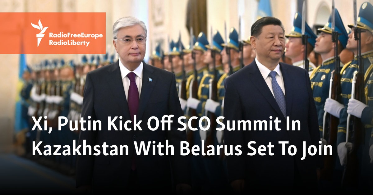 Xi, Putin Kick Off SCO Summit In Kazakhstan With Belarus Set To Join