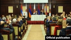 ՀՀԿ ղեկավարությունը Ծաղկաձորում հավաքի ժամանակ, 14-ը ապրիլի, 2018թ․