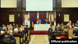 A gathering of the Republican Party of Armenia in Tsaghkadzor, 14 April 2018